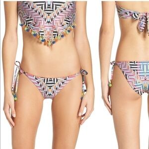 Isabella Rose Swahili Reversible Tie Sides Bikini Bottoms in Black Multi